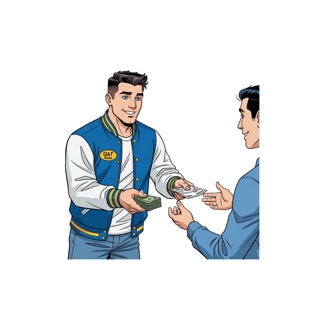 Fast cash payment for cars sold in Toronto illustration